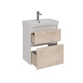 Тумба Lemark COMBI 60 см под 1 раковину, подвесная/напольная, 2 ящика, цвет фасада: Дуб кантри, цвет LM03C60T-dub