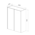 Шкаф Lemark COMBI 60 см подвесной, 2-х дверный, цвет фасада: Бетон, цвет корпуса: Белый глянец LM03C60SH-Beton