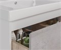 Тумба Lemark COMBI 125 см под 2 раковины, подвесная/напольная,4 ящика, цвет фасада: Бетон, цвет корп LM03C125T-Beton