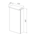 Шкаф зеркальный Lemark ZENON 45х80 см 1 дверный, петли слева, с козырьком-подсветкой, с розеткой, цв LM45ZS-Z