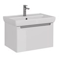 Тумба Lemark BUNO MINI 70 см под 1 раковину, подвесная, 1 ящик, цвет планки: Серый, цвет корпуса, фа LM05BM70T - фото 81833