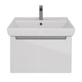 Тумба Lemark BUNO MINI 70 см под 1 раковину, подвесная, 1 ящик, цвет планки: Серый, цвет корпуса, фа LM05BM70T