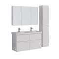 Тумба Lemark COMBI 125 см под 2 раковины, подвесная/напольная,4 ящика, цвет корпуса, фасада: Белый г LM03C125T