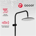 Agger A0293544 душевая система, черная A0293544