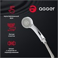 Agger Clean A2421100 однозахватный универсальный смеситель с длинным поворотным изливом 350 мм, керамическим дивертором и душевым набором (шланг, лейка, держатель) A2421100 - фото 8280 Agger Clean A2421100 однозахватный универсальный смеситель с длинным поворотным изливом 350 мм, керамическим дивертором и душевым набором (шланг, лейка, держатель) A2421100 - фото 8280