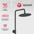 Agger Brilliant A0393344 душевая система со смесителем для ванны/душа, черная A0393344 Agger Brilliant A0393344 душевая система со смесителем для ванны/душа, черная A0393344