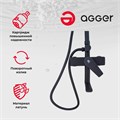 Agger Brilliant A0394444 душевая система со смесителем для ванны/душа, черная A0394444