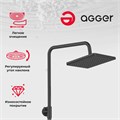 Agger Brilliant A0394444 душевая система со смесителем для ванны/душа, черная A0394444