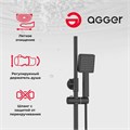 Agger Brilliant A0394444 душевая система со смесителем для ванны/душа, черная A0394444
