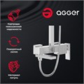 Agger Great A2893311 Душевая система с декором для ванны/душа: поворотный излив, телескопическая штанга, верхний душ 250х250 мм с регулировкой угла наклона и силиконовыми наконечниками, ручной душ, регулируемый по высоте и наклону держатель, шланг 150 см A2893311 Agger Great A2893311 Душевая система с декором для ванны/душа: поворотный излив, телескопическая штанга, верхний душ 250х250 мм с регулировкой угла наклона и силиконовыми наконечниками, ручной душ, регулируемый по высоте и наклону держатель, шланг 150 см A2893311