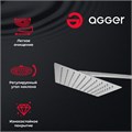 Agger Great A2893300 Душевая система для ванны/душа: поворотный излив, телескопическая штанга, квадратный верхний душ 250х250 мм с регулировкой угла наклона и силиконовыми наконечниками, ручной душ, регулируемый по высоте и наклону держатель, шланг 150 см A2893300
