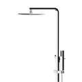 Agger Great A2893300 Душевая система для ванны/душа: поворотный излив, телескопическая штанга, квадратный верхний душ 250х250 мм с регулировкой угла наклона и силиконовыми наконечниками, ручной душ, регулируемый по высоте и наклону держатель, шланг 150 см A2893300