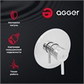 Agger Gorgeous A0272244 однозахватный смеситель для раковины скрытого монтажа с внутренней частью, цвет черный A0272244