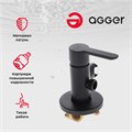 Agger Gorgeous A0270044 гигиенический душ со смесителем с внутренней частью. Цвет чёрный.  Лейка, шланг в комплекте. A0270044