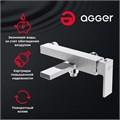 Agger Great A2810011 Однозахватный смеситель с декором для ванны/душа с поворотным изливом,керамическим дивертором, без душевого набора. Переключение на душ осуществляется путем поворота излива. A2810011