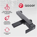Agger Great A2810000 Однозахватный смеситель черного цвета для ванны/душа с поворотным изливом без душевого набора. Переключение на душ осуществляется поворотом излива. A2810044