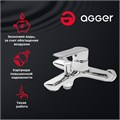 Agger Clean A2410000 однозахватный ванно/душевой смеситель c душевым набором (шланг, лейка, держатель) A2410000