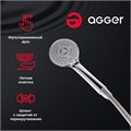 Agger Retro A1921200 Двухзахватный ванно/душевой смеситель с поворотным изливом 101 мм, керамическим дивертором и душевым набором (шланг, лейка, держатель) A1921200
