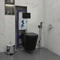 Комплект Teymi 6 в 1: Инсталляция Aina 52 + клавиша смыва Aina черная + унитаз Solli черный матовый + гигиенический душ Lina черный матовый F08936 1217313