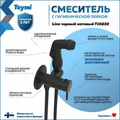Комплект Teymi 6 в 1: Инсталляция Aina 52 + клавиша смыва Aina черная + унитаз Solli черный матовый + гигиенический душ Lina черный матовый F08936 1217313