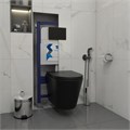 Комплект Teymi 6 в 1: Инсталляция Aina 52 + клавиша смыва Kati черная + унитаз Solli черный матовый + гигиенический душ Lina черный матовый F08937 1217314