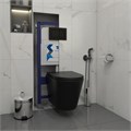 Комплект Teymi 6 в 1: Инсталляция Aina 50 + клавиша смыва Aina черная + унитаз Solli черный матовый + гигиенический душ Lina черный матовый F08951 1217328