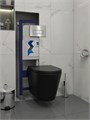 Инсталляция с унитазом комплект 5 в 1 Teymi унитаз подвесной безободковый черный Solli Black кнопка нержавеющая сталь F13399 1221925