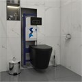 Инсталляция с унитазом комплект 5 в 1 Teymi унитаз подвесной безободковый черный Solli Black кнопка черная / хром F13400 1221926