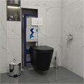Инсталляция с унитазом комплект 5 в 1 Teymi унитаз подвесной безободковый черный Solli Black кнопка белая / хром F13401 1221927