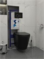 Инсталляция с унитазом комплект 5 в 1 Teymi унитаз подвесной безободковый черный Solli Black кнопка черная / хром F13529 1222055