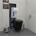Инсталляция с унитазом комплект 5 в 1 Teymi унитаз подвесной безободковый черный Solli Black кнопка белая / хром F13530 1222056