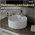 Раковина для ванной круглая накладная Teymi Lina S D40 белая T50104 1196077 - фото 91170