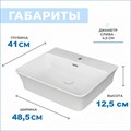 Раковина для ванной накладная Teymi Aina 49 белая T50002 1194775