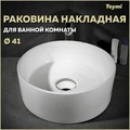 Раковина для ванной круглая накладная Teymi Lina D41 белая T50105 1201674