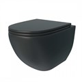 Унитаз подвесной безободковый с быстросъемным сиденьем микролифт Teymi Lina S Black черный матовый T40111 1209570