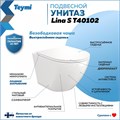 Унитаз подвесной безободковый с быстросъемным сиденьем микролифт Teymi Lina S T40102 1192908