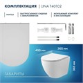 Унитаз подвесной безободковый с быстросъемным сиденьем микролифт Teymi Lina S T40102 1192908