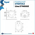 Унитаз подвесной безободковый с быстросъемным сиденьем микролифт Teymi Lina S T40102 1192908