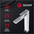 Agger Great A2812111 Однозахватный смеситель с декором для накладной раковины, без донного клапана A2812111 - фото 9146 Agger Great A2812111 Однозахватный смеситель с декором для накладной раковины, без донного клапана A2812111 - фото 9146