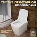 Унитаз приставной безободковый с быстросъемным сиденьем микролифт Teymi Helmi HD T40108 1204730 - фото 91504