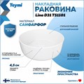 Раковина для ванной круглая накладная Teymi Lina D31 белая T51101 1216482