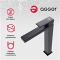 Agger Great A2812144 Однозахватный смеситель черного цвета для накладной раковины без донного клапана A2812144 - фото 9155 Agger Great A2812144 Однозахватный смеситель черного цвета для накладной раковины без донного клапана A2812144 - фото 9155