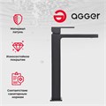 Agger Great A2812144 Однозахватный смеситель черного цвета для накладной раковины без донного клапана A2812144 - фото 9158 Agger Great A2812144 Однозахватный смеситель черного цвета для накладной раковины без донного клапана A2812144 - фото 9158