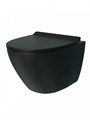 Унитаз подвесной торнадо безободковый с быстросъемным сиденьем микролифт Teymi Lina Pro Vortex Black черный матовый T40114 1221509
