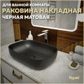 Раковина для ванной накладная Teymi Solli 60 artceramic цвет черный матовый T50397 1209649