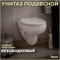 Унитаз подвесной безободковый с сиденьем микролифт Teymi Hanna Pro T40901 1204463 - фото 91703