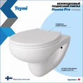 Унитаз подвесной безободковый с сиденьем микролифт Teymi Hanna Pro T40901 1204463