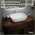 Раковина для ванной накладная Teymi Solli 50 artceramic цвет белый матовый T50390 1209642