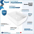 Раковина для ванной накладная Teymi Helmi 50 цвет белый матовый T50291 1209633