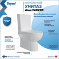 Унитаз напольный безободковый с быстросъемным сиденьем микролифт Teymi Aina T40205 1209663